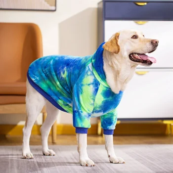 Tie Dye Dog Clothes Hoodie Pet Winter Coat Dog Sweaters with Hat Puppy Sweatshirts for Small Medium Large Dogs Boy Girl Shirt 3