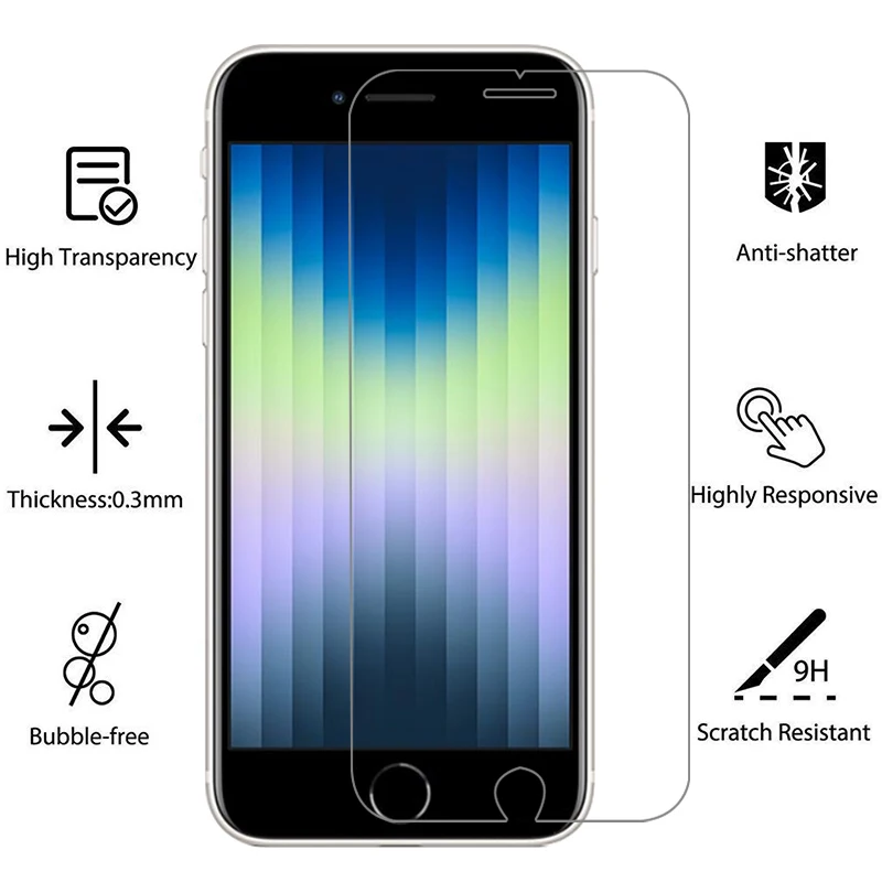 غطاء خلفي من الزجاج المقسى لهاتف apple ، iphone se ، 3 ، se3 ، se2022 ، الجيل الثالث ، iphone ، iphone ، iphone ، iphone ، iphone ، 3 ، se2022