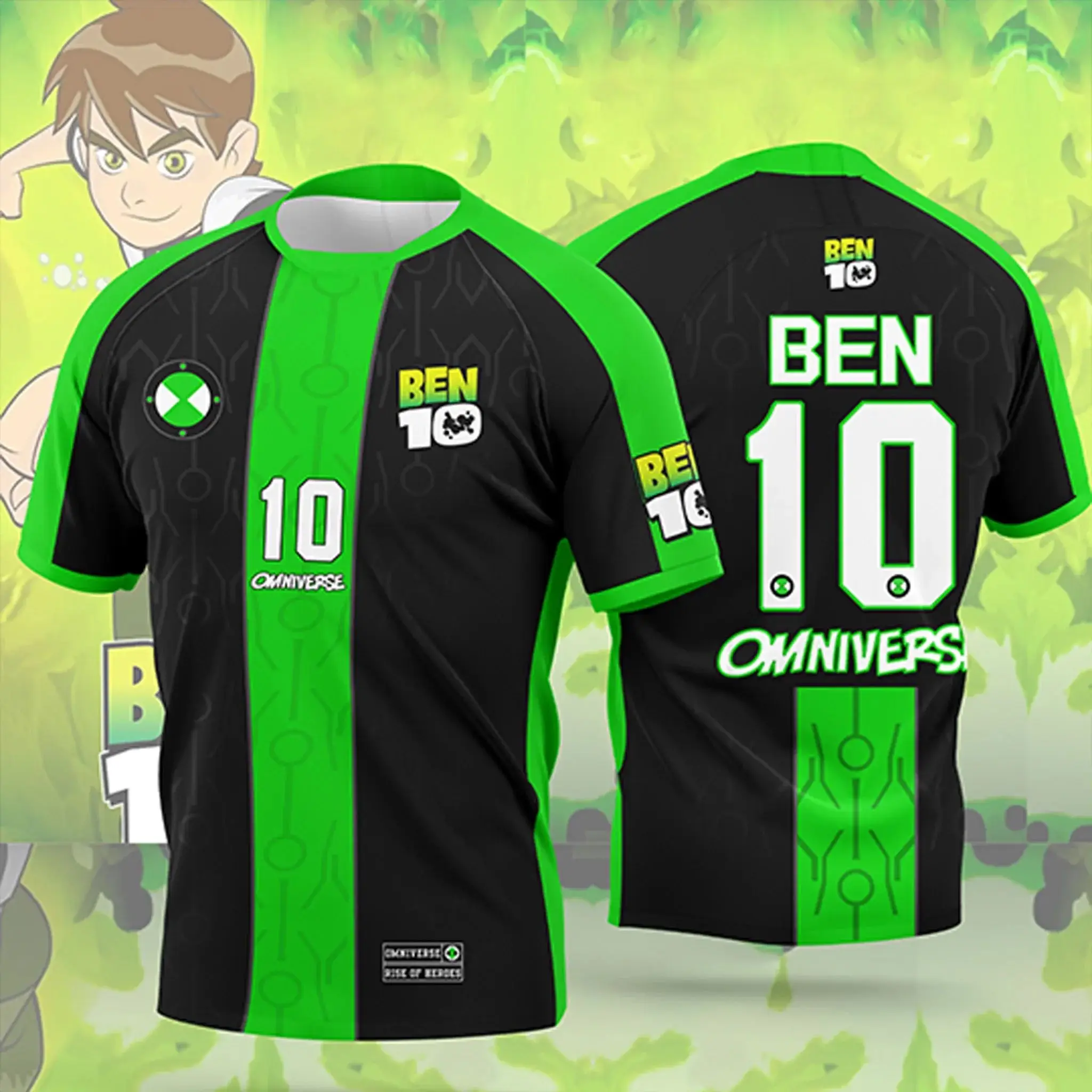 BOYS Anime Ben10 Omniverse Ben Tennyson Cosplay T-Shirt Unisex  Top Short Sleeved Summer Adults Children T Shirts  Uniform TEES