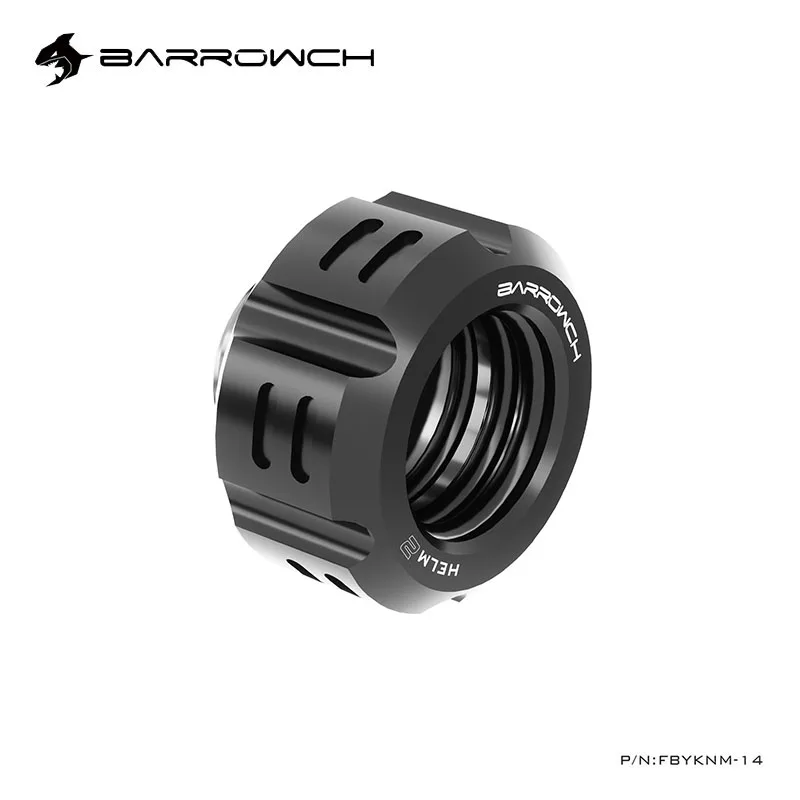 BARROWCH Helm 10x14MM Hard Tube Hand Compression Fittings For Computer Case Liquid Building  G1/4'' ,FBYKNM-14