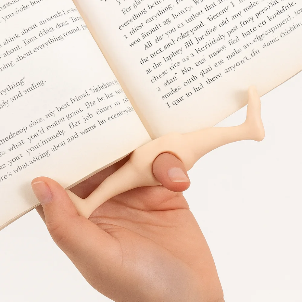 مساعد القراءة مضحك الإبهام المرجعية كتاب دعم قابلة لإعادة الاستخدام حامل الصفحة البلاستيكية زخرفة متعددة الوظائف البنصر صفحة كليب