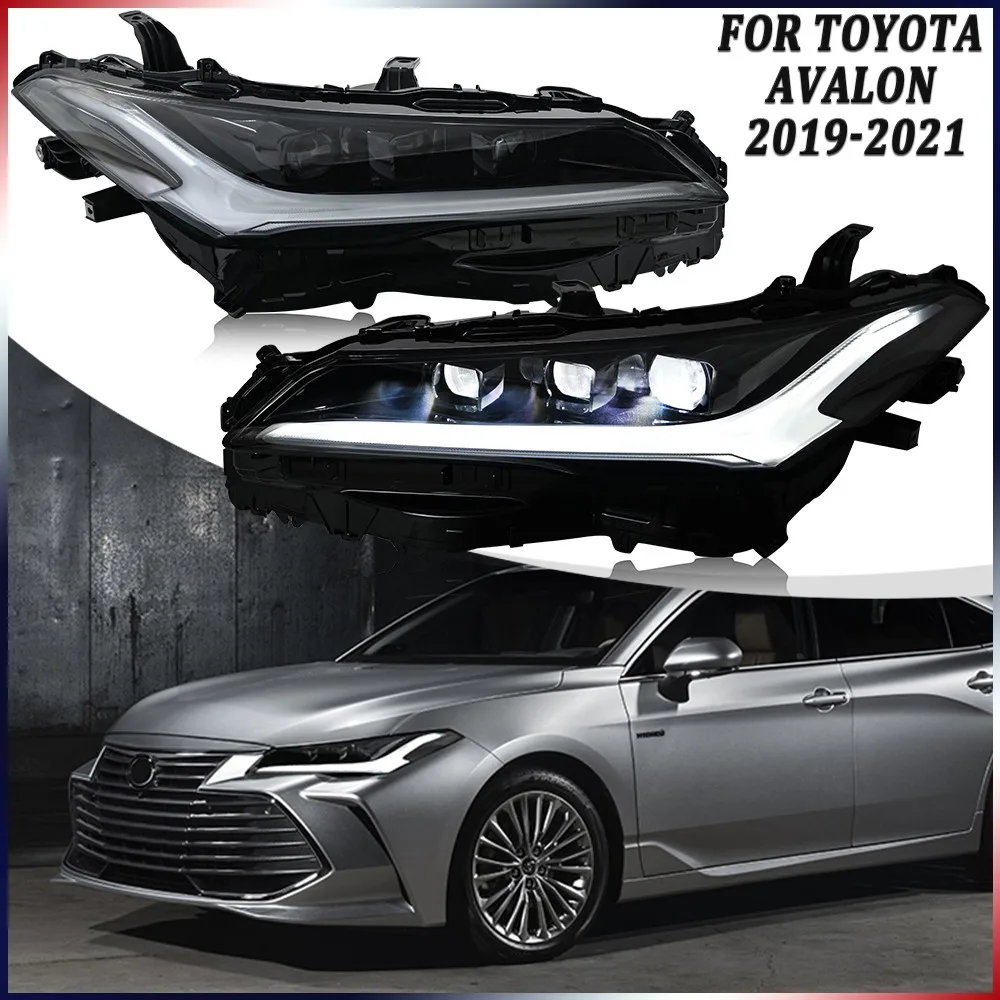 

2 шт. светодиодные фары в сборе для Toyota Avalon 2019 2020 2021, передние фары в сборе, аксессуары для фар DRL
