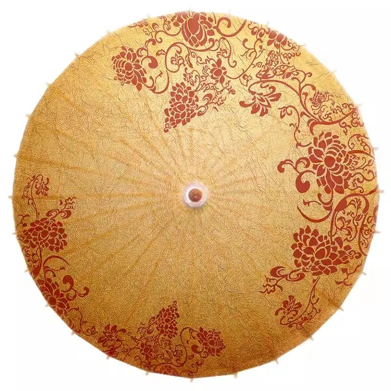 70cm Parasol Tradition Classical Oilpaper Decor Dance Wooden Handle Hang Umbrella Immaterial Culture vintage Rain Umbrella Women