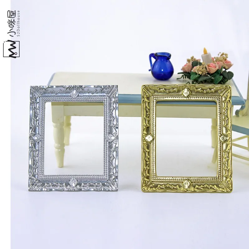Dollhouse Accessories Creative Mini Photo Frame Large Picture Frame Model Miniature Photography Props for Interior Scene Deco