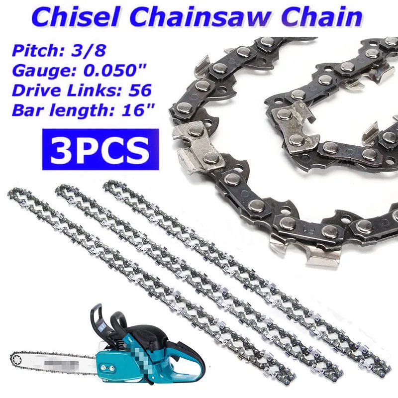 3pcs Replacement Chain Saw Set For 3/8 16inch Bar 361 365 36 DCS300 DCS330S DCS33OTH DCS34 Garden Power Tools