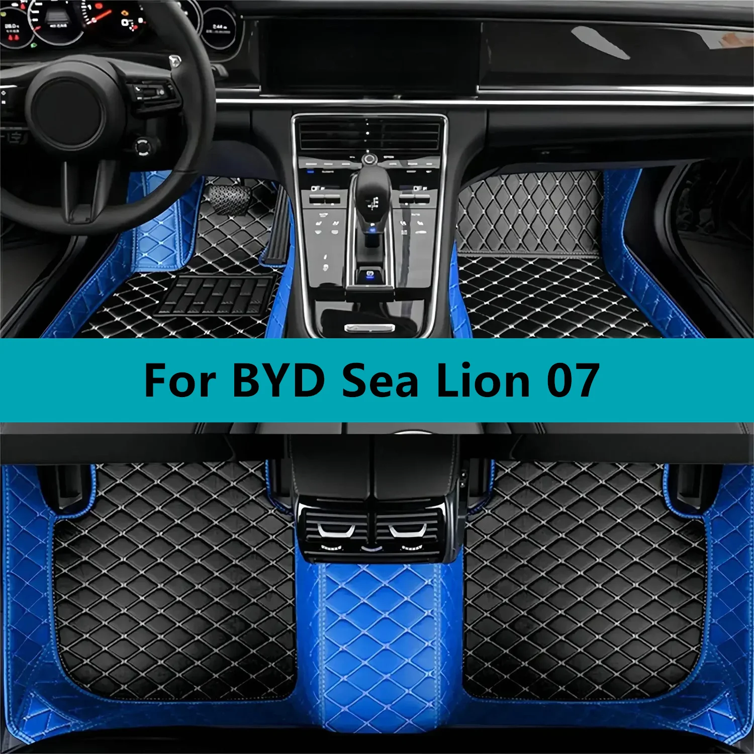 

Car Floor Mats For BYD Sea Lion 07 2024 2025 2026 2027 Custom Leather Waterproof Car Floor Mats Interior Accessories