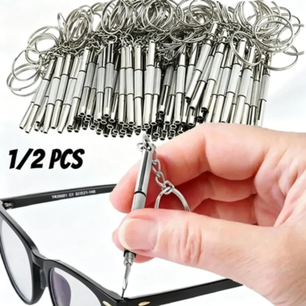 1/2Pcs Mini 3 in1 Screwdriver, Portable Eyeglasses Watch Repair Kit, Practical Household Hand Tool