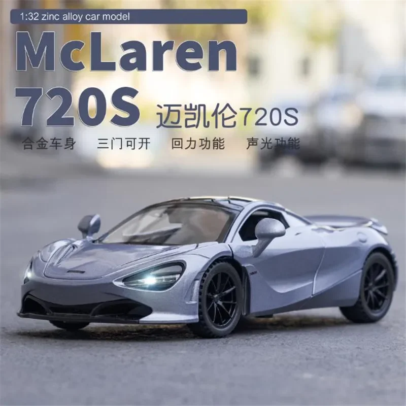 1:32 ماكلارين 720S دييكاست سبيكة سيارة نموذج Diecasts لعبة المركبات نموذج سيارة الصوت ضوء جمع اللعب هدية عيد ميلاد