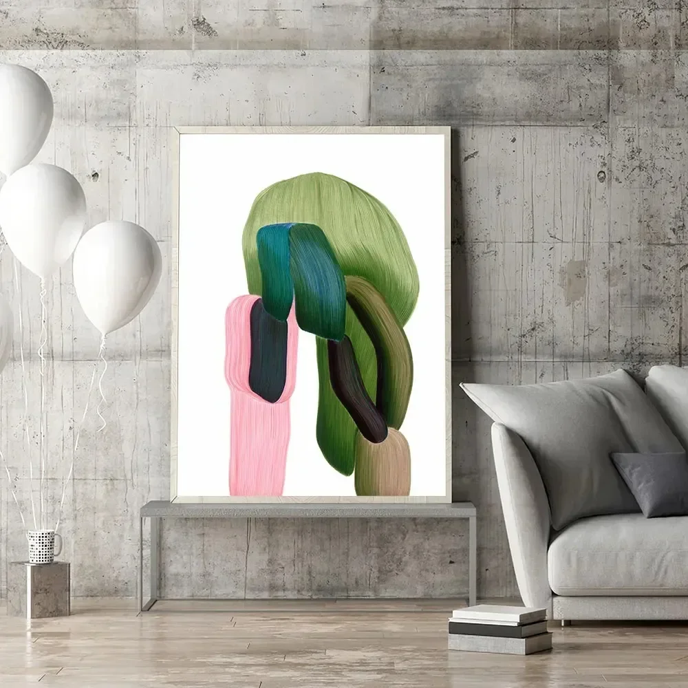 1pc frameless Canvas Painting Modern Abstract Wall Art Multicolour, Colourful Pencil Paintings, HD Canvas Printed Posters, Home