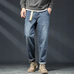 2024 New Winter Autumn Mens Cotton Casual Jeans for Men High Quality Male Pants