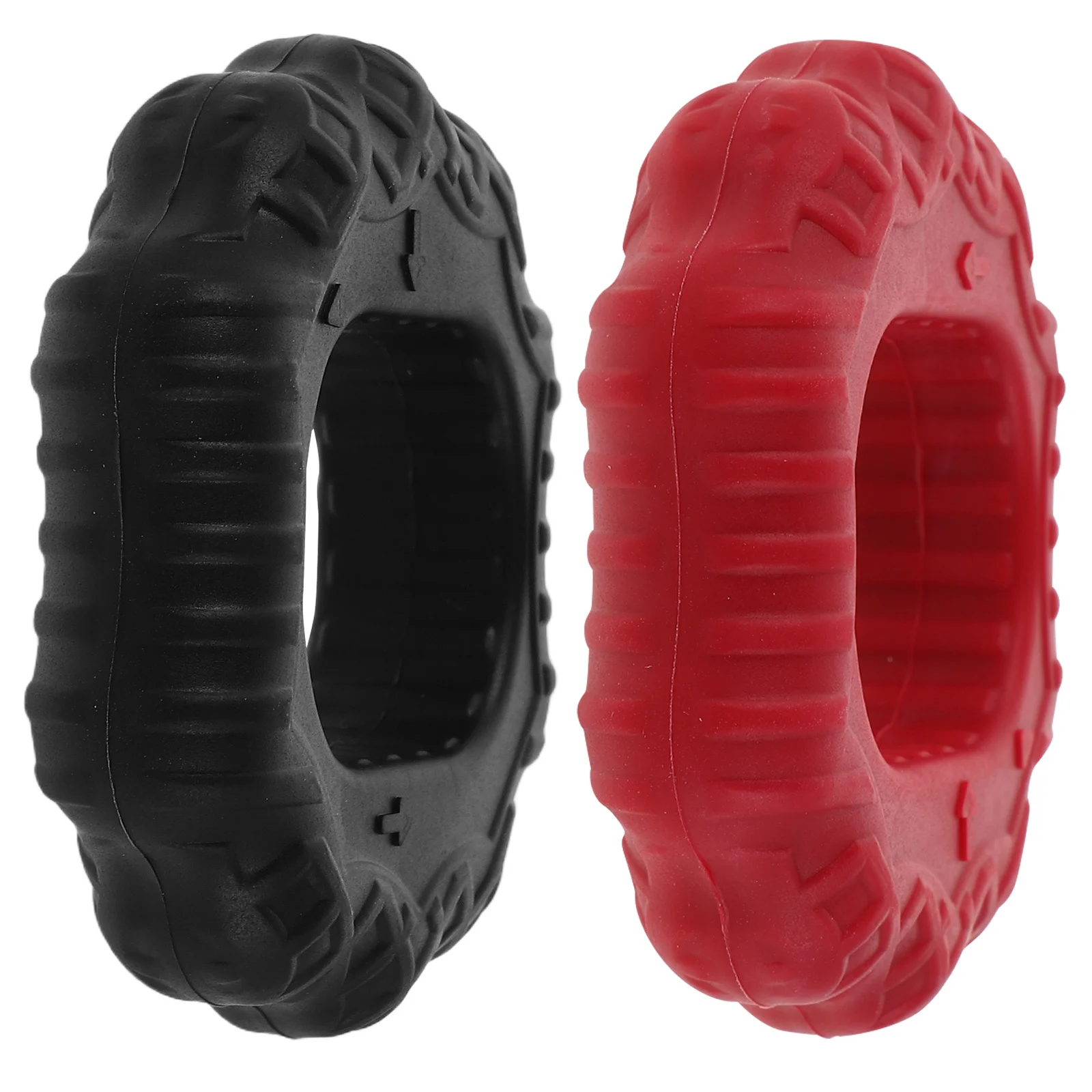 

2Pcs Silicone Hand Grip Strength Trainer Portable Wrist Forearm Strengthener Finger Exerciser Ring for Workout Hand Muscle