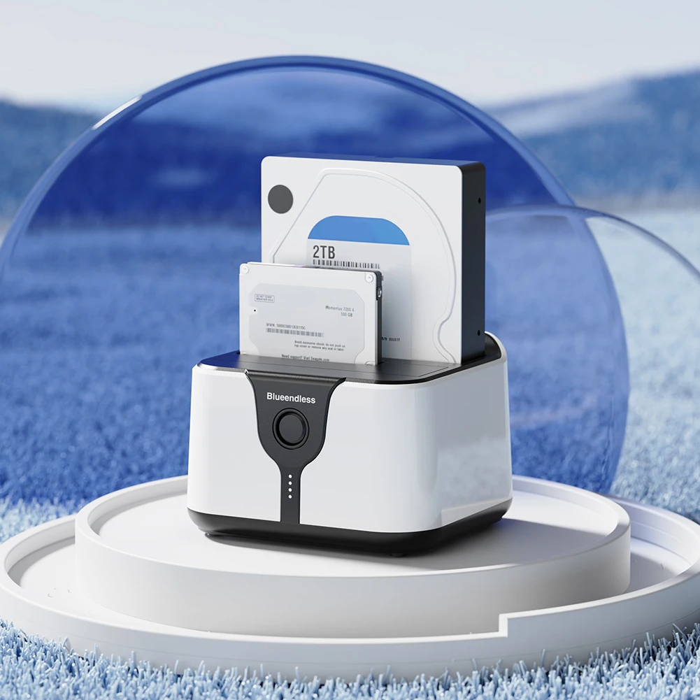 محطة إرساء USB 3.0 إلى SATA ثنائية الخليج HDD 20 تيرا بايت X2 محطة القرص الصلب مع محول طاقة 12 فولت 3A لـ 2.5 أو 3.5 بوصة SATA HDD/SSD #6