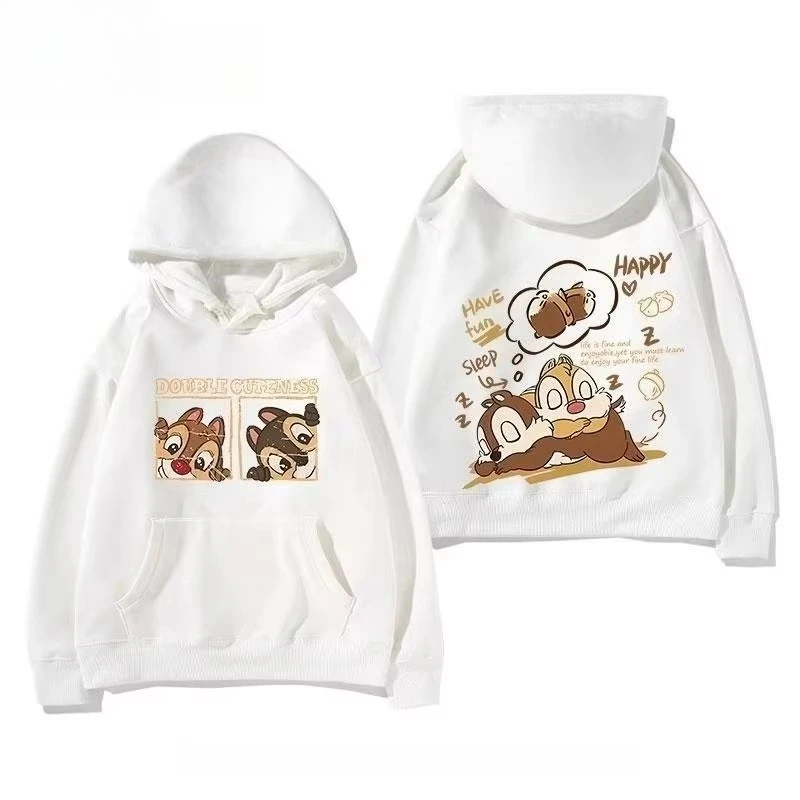 

MINISO Qiqi and Titi Fashion Joint Hooded Sweater Surrounding Squirrel Men and Women Couples Autumn and Winter Versatile Clothes