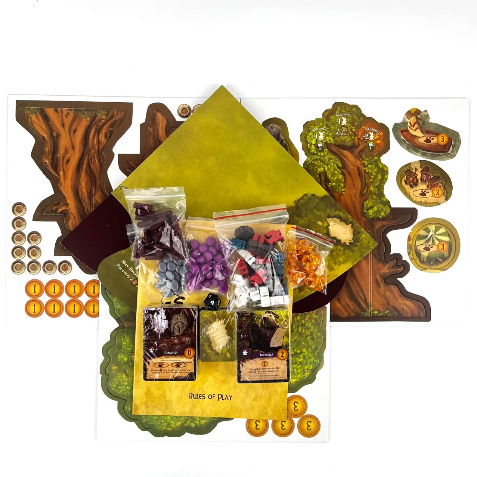 Jeu familial Night Pick: jeu de société de stratégie Everdell, construction de la ville de la forêt et carte pour multijoueur amusant aux rassemblements d'amis