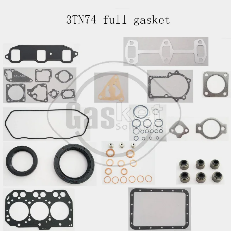 

3TNE74 Engine Gasket Cylinder Head Gasket Fits YANMAR Engine Tractor Excavator