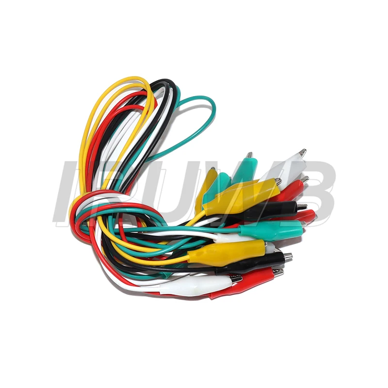 10PCS 28MM Alligator Clips Electrical DIY Test Leads Alligator Double-ended Crocodile Clips Roach Clip Test Jumper Wire 46CM