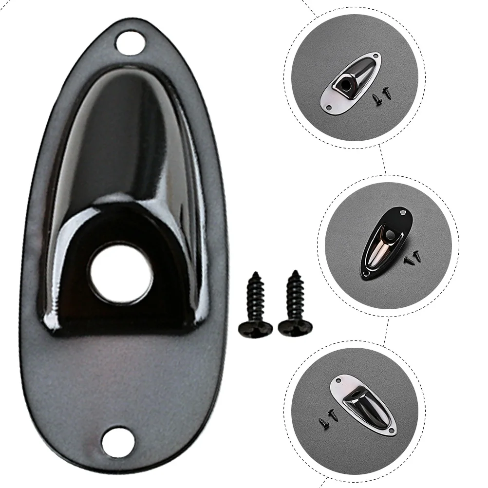 

Guitar Jack Plate Electric Keystone Pickup Wire for Useful Accessory Black Part Replacement Substitute