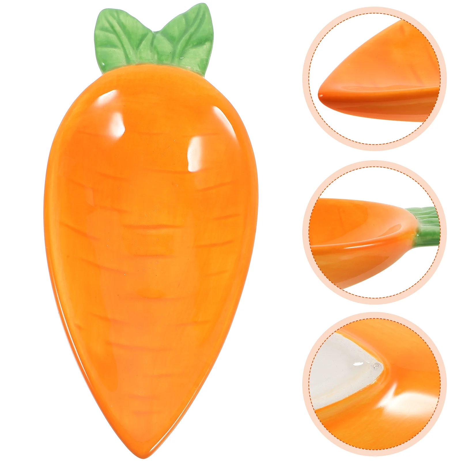 

Carrot Shaped Sauce Bowl Dishes Flavor Baking Pan Snack Plate Sushi Ceramics Toddler