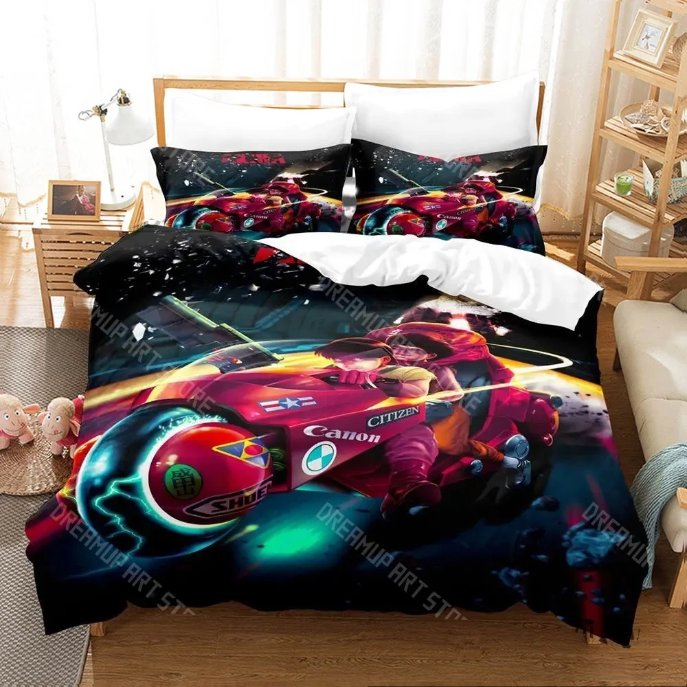 3D Printed Akira Anime Bedding Set for Boys Girls Duvet Cover And Pillowcase Included Twin Queen King Full Single Double Sizes