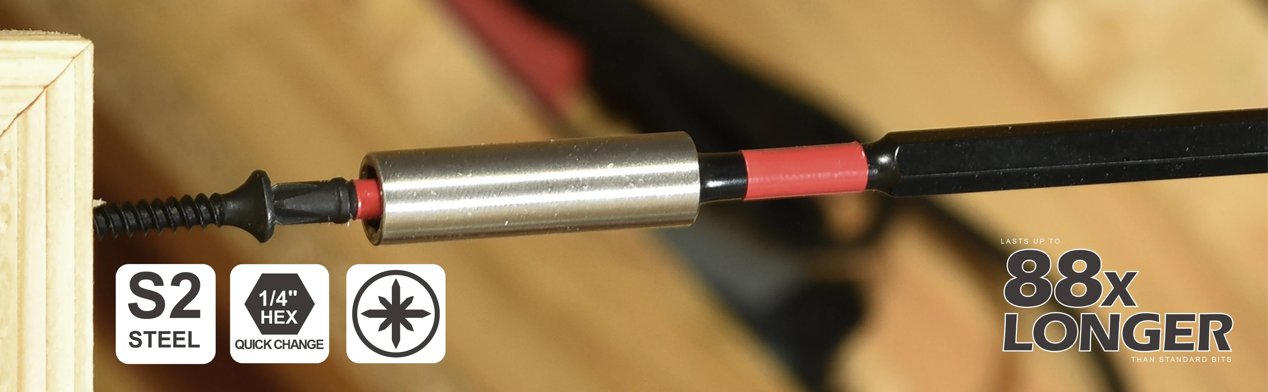 Geinxurn Pozidriv Impact Robustes Schraubendreher-Power-Bit-Set (PZ1, PZ2, PZ3), S2-Bit aus legiertem Stahl mit Aufbewahrungsorganisator – Detail 5