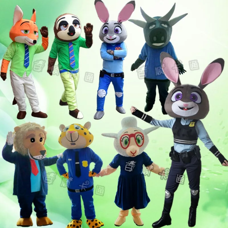 

Zootopia Official Inspired Judy Hopps & Nick Wilde Full Body Walking Costume - Cosplay Prop for Theme Party/Stage Show