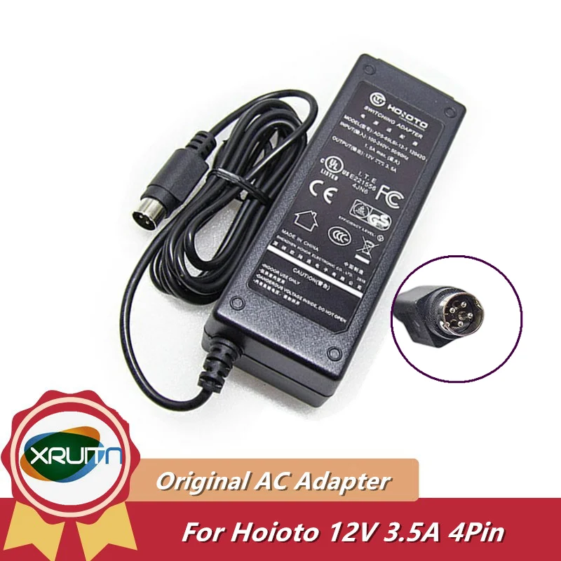 Genuine HOIOTO ADS-65LSI-12-1 12042G 12V 3.5A 42W 4PIN AC Switching Adapter Charger For Hikvision POE Power Supply Adaptor