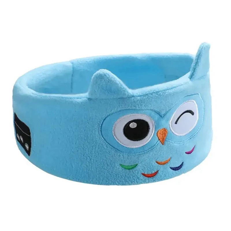 A96I-Soft Kid Eye Mask Bluetooth Headphone Comfortable Wireless Earphones Animal Sleeping Elastic Eye Mask Headphones