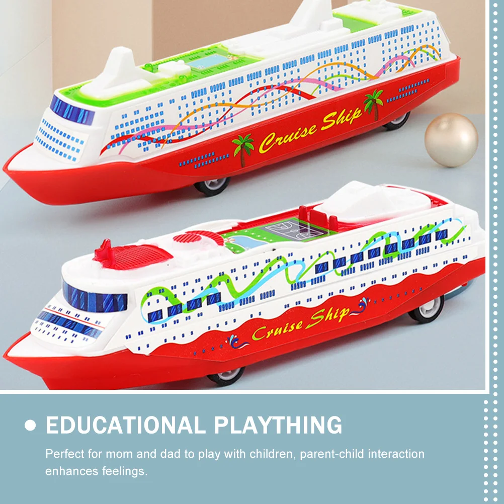 5 Pcs Pull Back Ship Model Pull-back Steam Toys Cruise Gliding Kids Children Plaything Abs Sliding Toddler