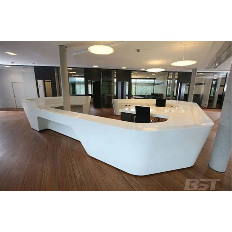 Round White Reception Desk Design Clinics Commercial Reception Desk