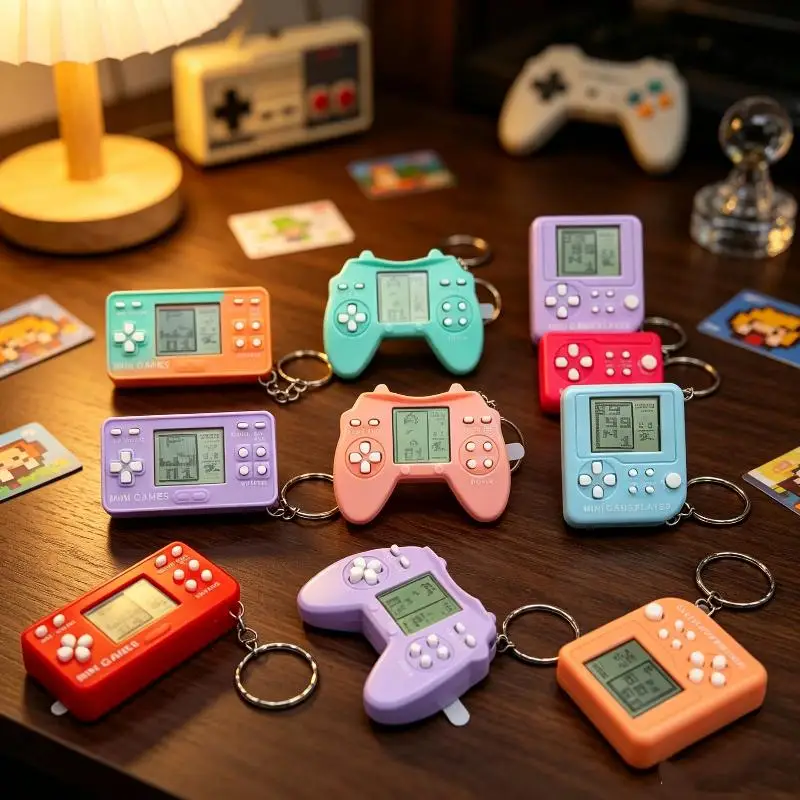 Mini Retro Handheld Game Player Built In Classic Games Portable Keychain Design Ideal For Kids Gifts Travel Leisure