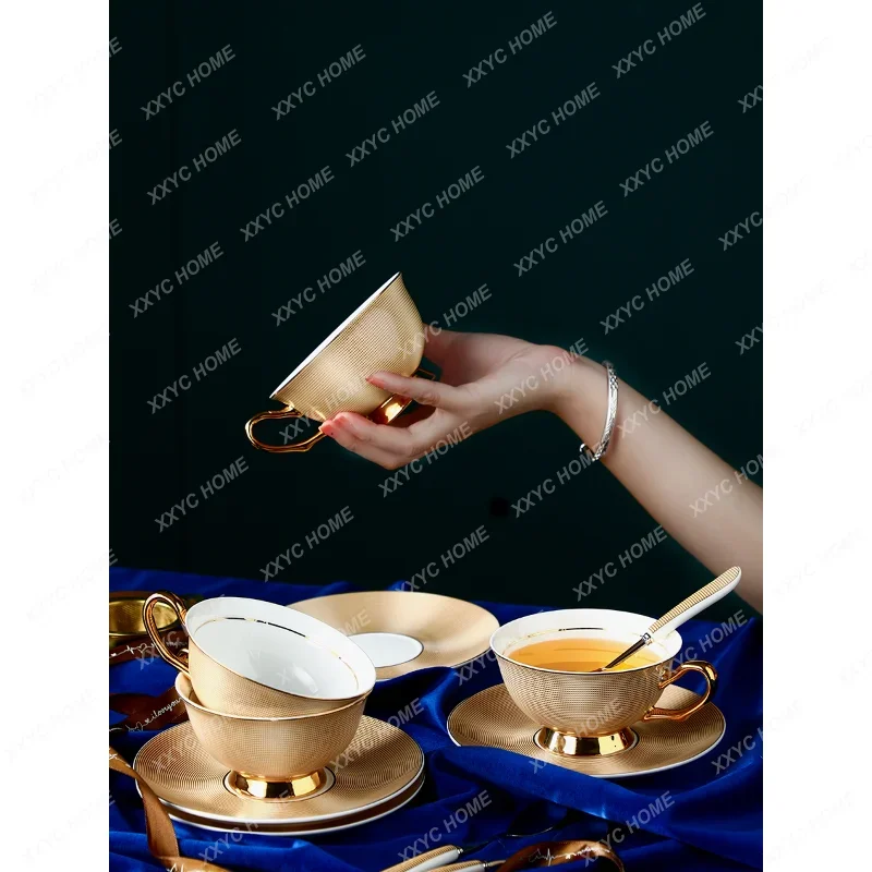 

Bone China Retro European Coffee Cup Set High-End Exquisite Ceramics