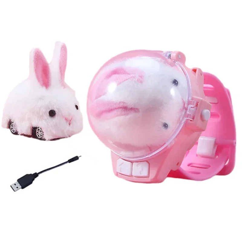 

2.4G Mini Watch Control Car Cute RC Car Kids Accompany Play Rabbit Dog Animal Birthday Gift Children Christmas watch RC Car Toys