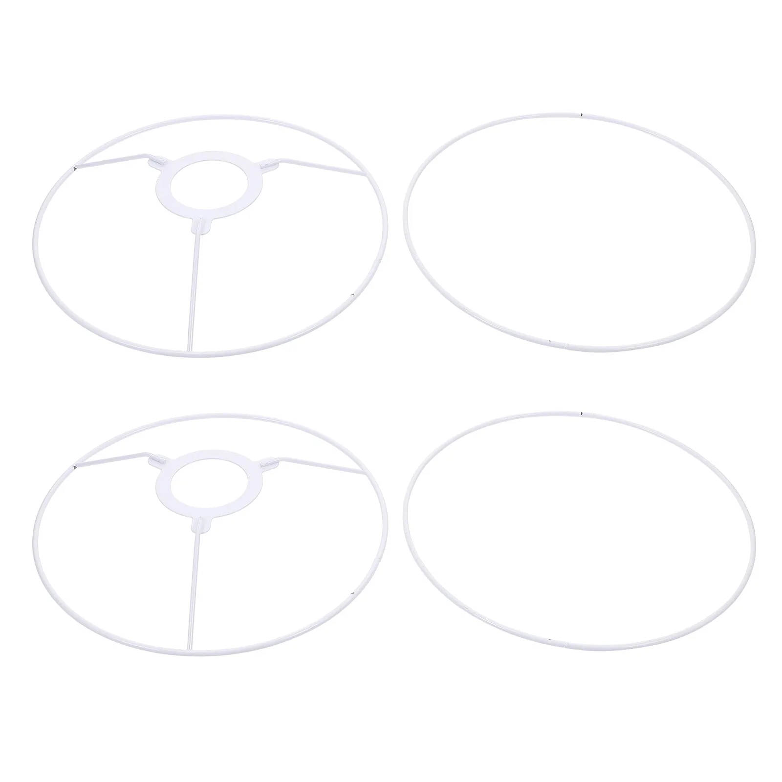 2Sets Lampshade Frame Iron DIY Ceiling Light Bracket Stable Rust Resistant for Home Restaurant Coffee Shop Chandelier Lamp