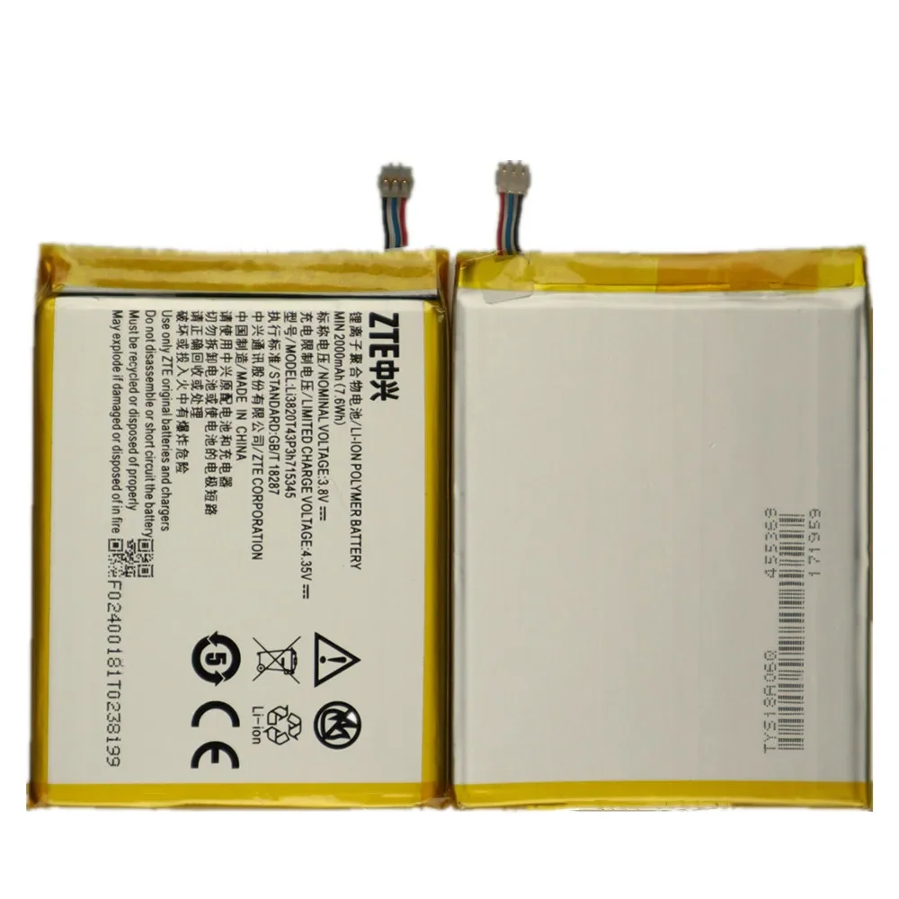 2024 Years LI3820T43P3h715345 Original Battery For ZTE Grand S Flex MF910 S L MF920 MF920S MEGAFON MR150 2 5 835F Router Battery