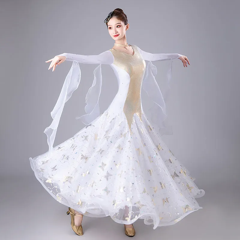 

2026 New Ballroom Dance Dress Modern Dance Performance Dance Dress Competition Dress Waltz Ballroom Dance Costumes