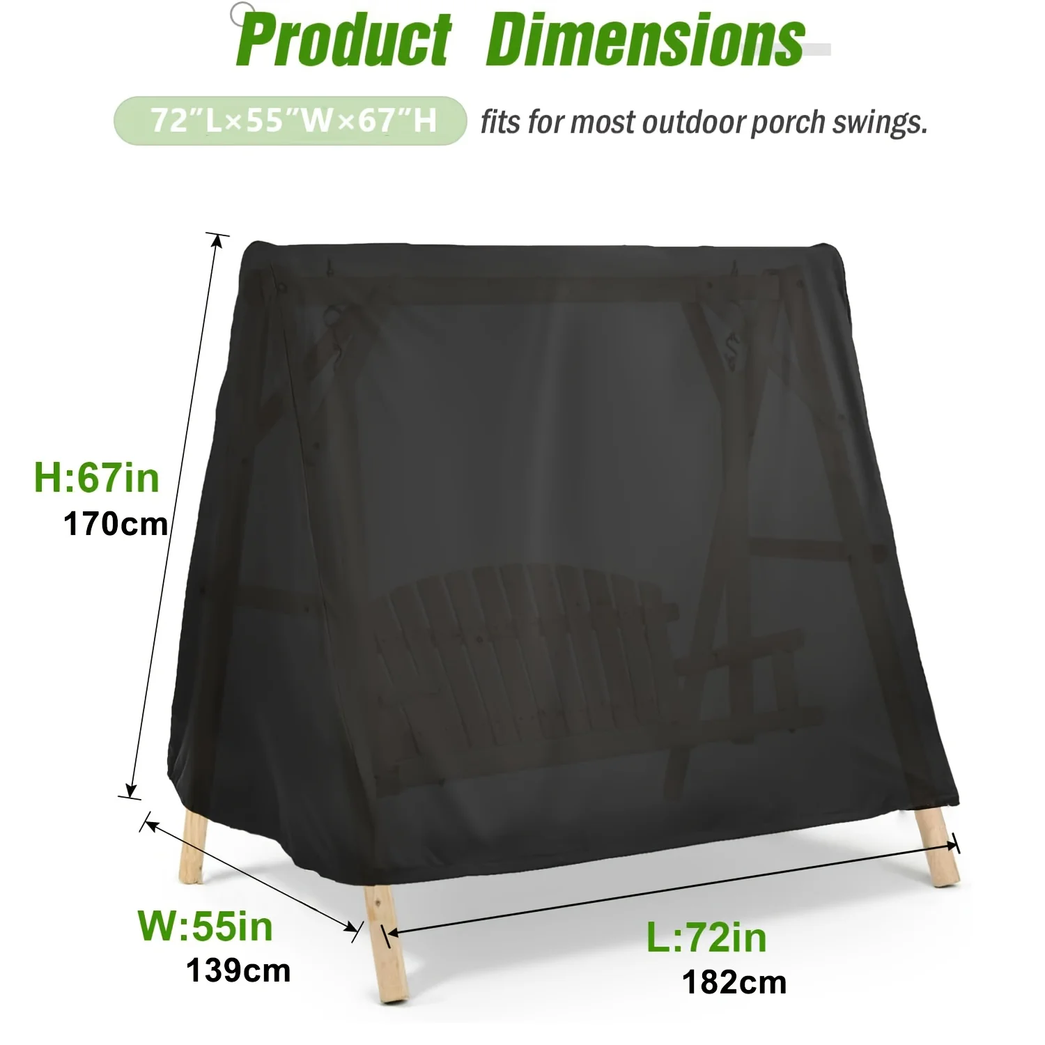 

Трехместные уличные качели для A-образной конструкции, патио, веранды, с чехлом для гамака-кресла, водонепроницаемые и пылезащитные