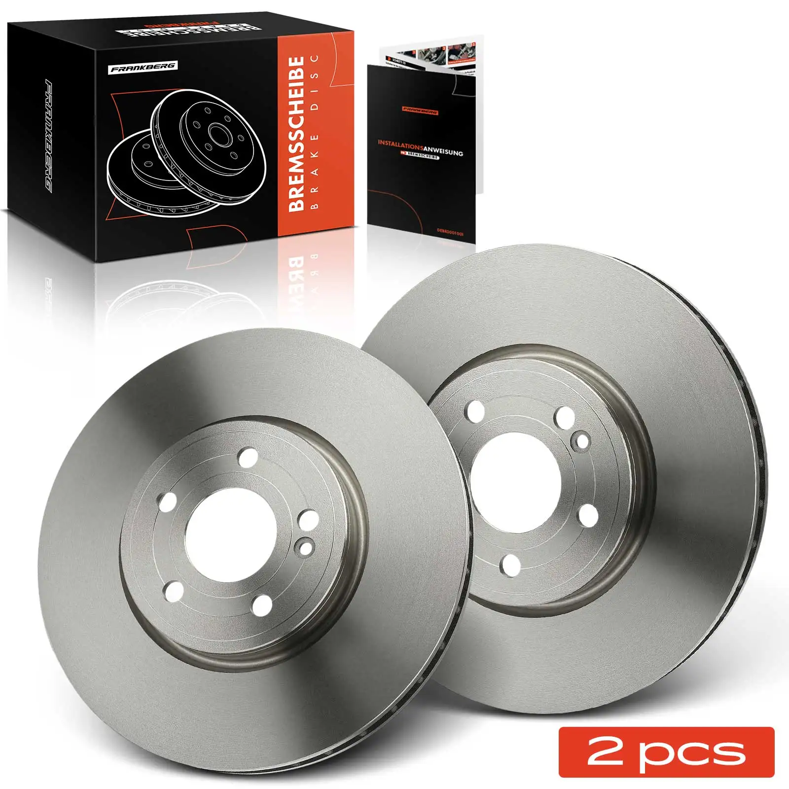 Frankberg 2x Remschijf Vooras Links Rechts voor Mercedes-Benz W177 V177 W247 C118 H247 2474210712 A2474210712
