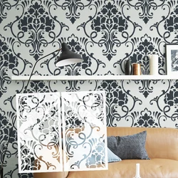 30cm - 70cm Stencil For Painting Decor Wall Putty Template Brick Rollers Larges Decorative Damask Luxury Retro Vintage S026