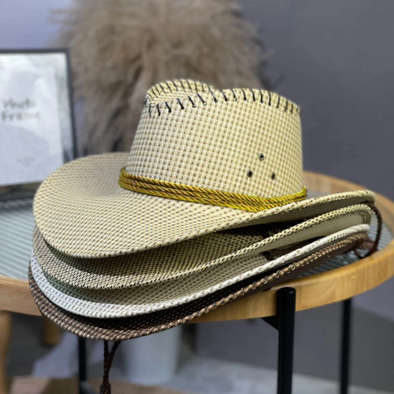 European Retro Cowboy Hat Farm Sun Protection Hat Big Hat Brim Sun Protection Effect Is Better For Outdoor Travel Outdoor Travel