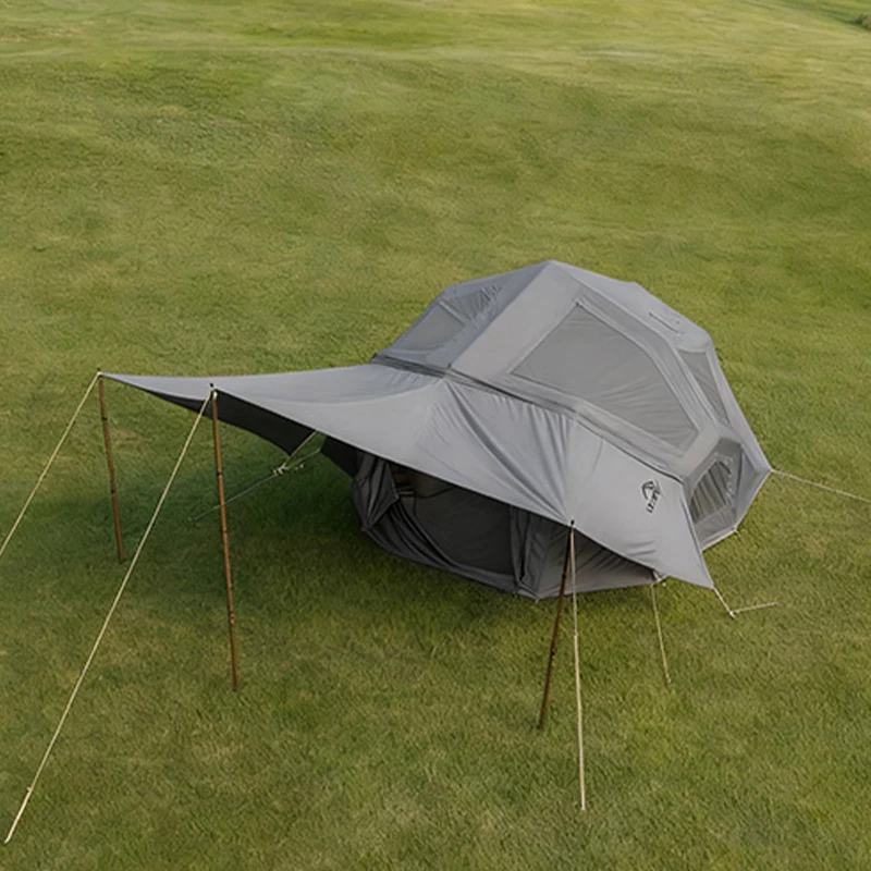 

Bestona Air Tent-Gray Waterproof Cotton Luxury Four Season Unique 3-8 Person Outdoor Camping Family Inflatable Tent