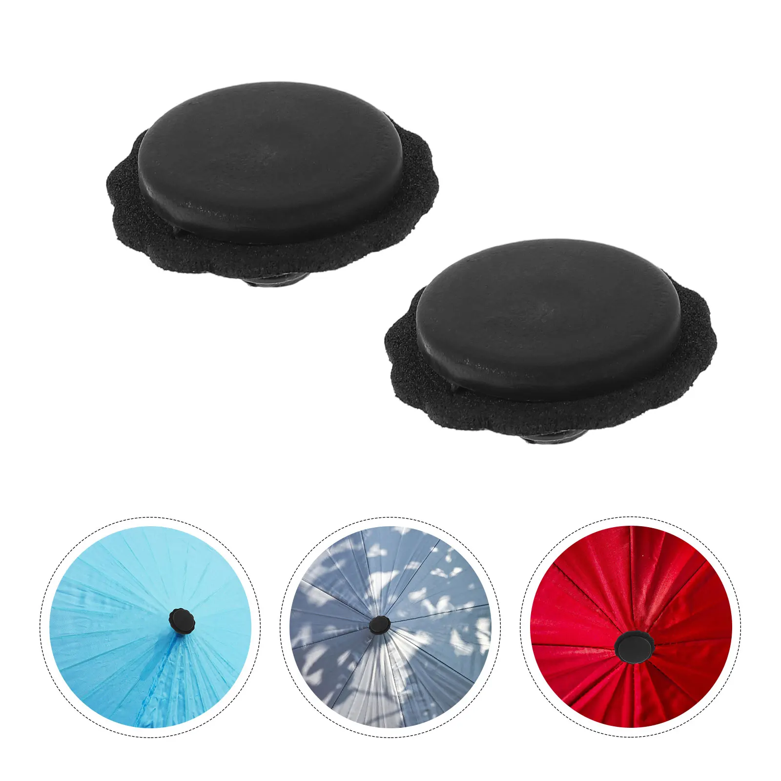 

Umbrella Accessories 2 Sets Replacement Tip Cover Screw Covers Plastic Travel Sturdy Materials Easy Repair Lost Cap