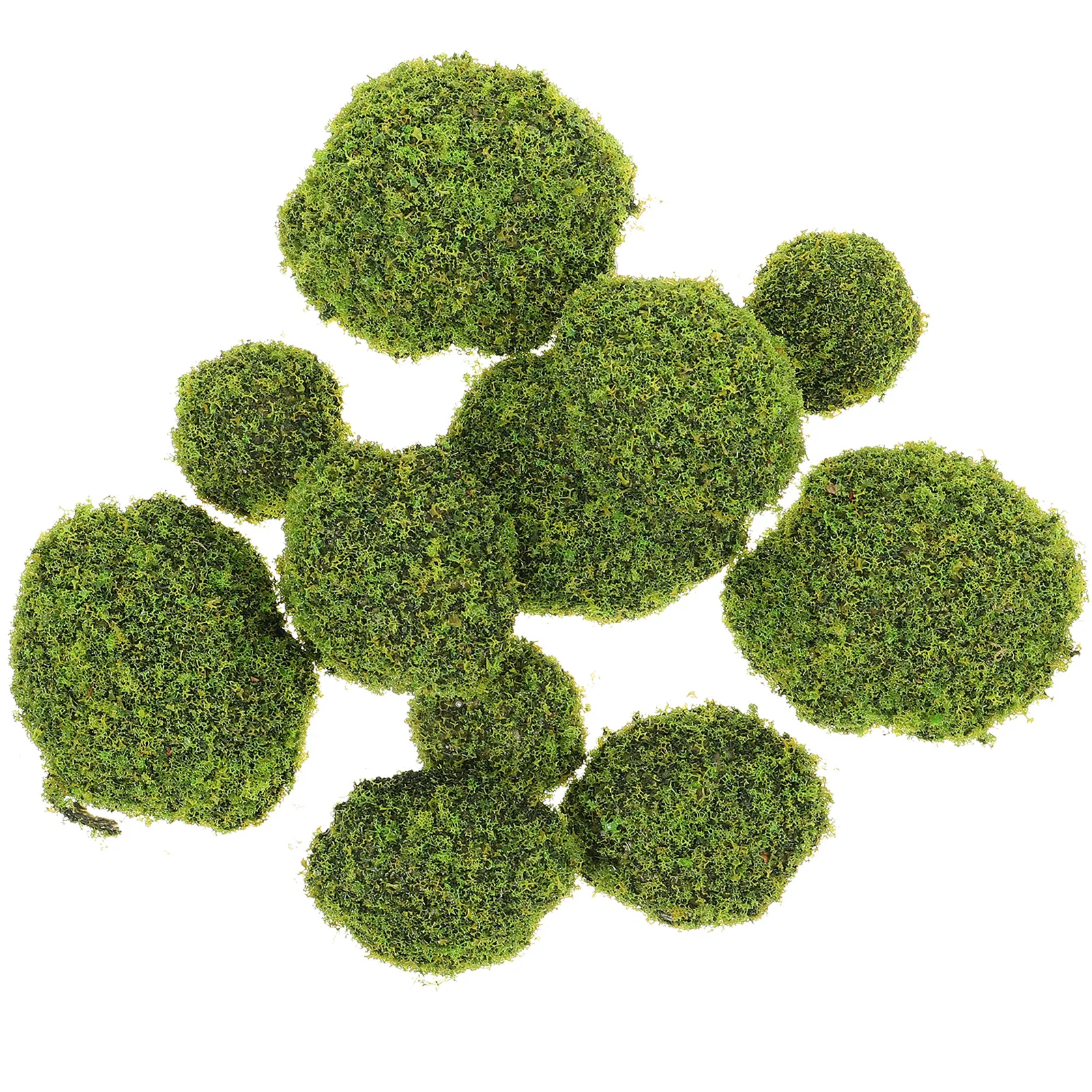 

Artificial Moss Rocks Set of 6 Faux Mossy Stone Ornaments for Garden Layout Prop DIY Terrarium Decor Indoor Plant Accessories
