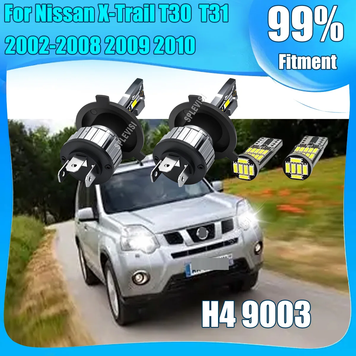 

15000LM/Pair Bright LED Car Headlights for Enhanced Night Driving For Nissan X-Trail T30 T31 2002 2003 2004 2005 2006 2007-2010