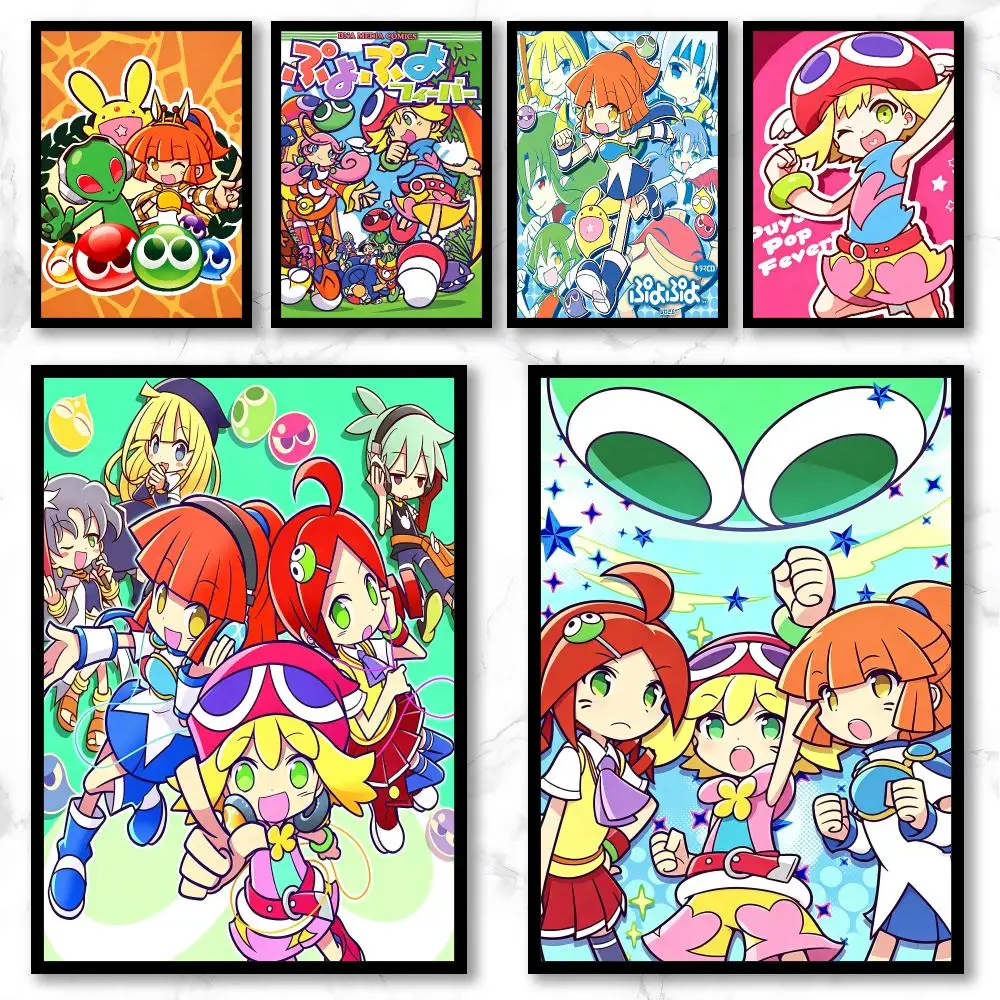 Japanese Puzzle Puyo Pop Fever Poster Graffiti Art Posters, Chic Wall Decor for Home, Studio, Office & Coffee Shop