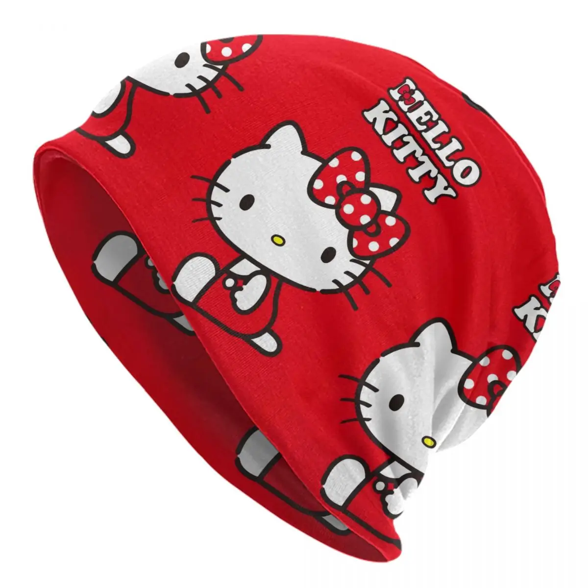 Custom Hello Kitty Bonnet Hat Knit Hats Men Women Hip Hop Unisex Warm Winter Beanies Cap