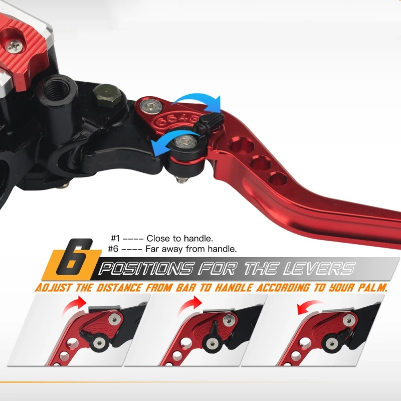 22mm Brake Clutch Pump Master Cylinder Handles Motorcycle Lever Handlebar Hydraulic Clutch Accessories For ATV Electric Moto image 4
