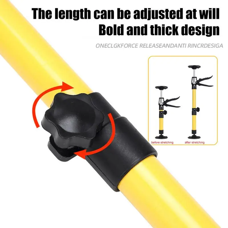 1 PC เหล็กสนับสนุน Rod ที่สามมือแจ็คตู้ Drywall เครื่องมือก่อสร้างโหลด 100 กก.ปรับ Quick Telescopic Support POLE