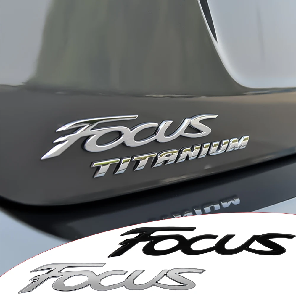 3D Letters Car Body Emblem Stickers Trunk Badge Decoration Decal For Ford Focus Logo Fusion MK4 Fiesta Mustang Accessories Wheel