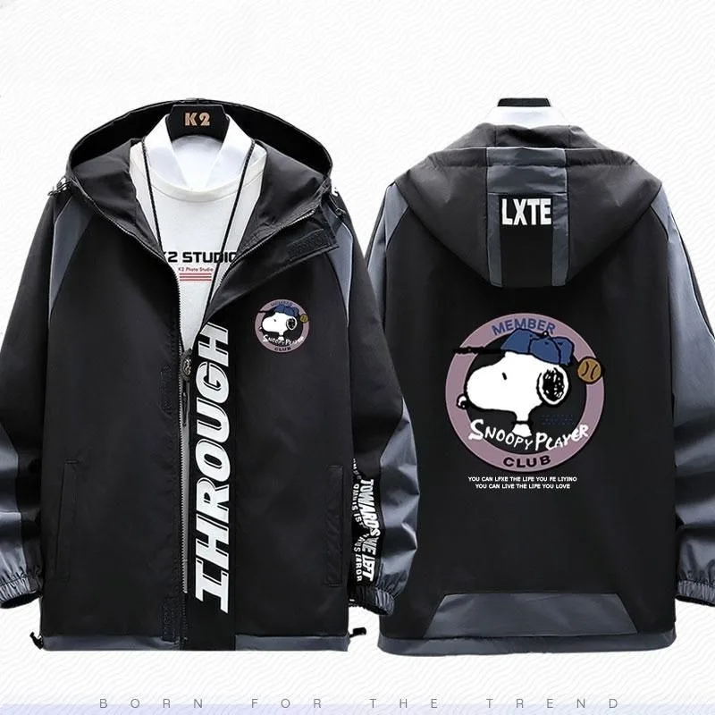 

Куртка с капюшоном Snoopy для мужчин и женщин, пара, универсальная куртка с забавным принтом, модное модное верхнее пальто, подарок на день рождения, оптовая продажа