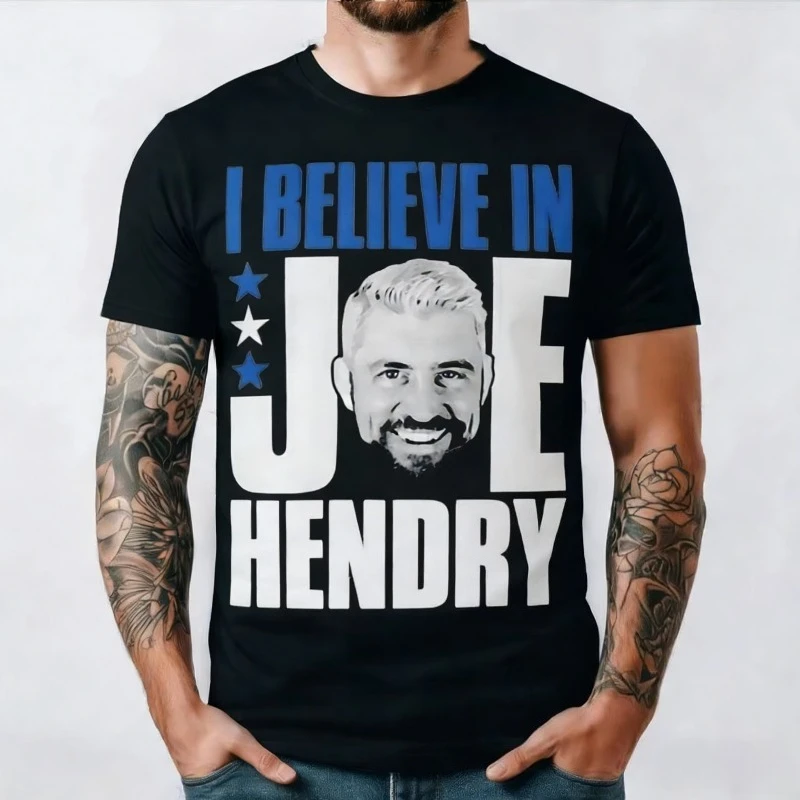 Camiseta con estampado de Joe Hendry Fun Wrestling JHT para hombres y mujeres, 100% algodón, camiseta deportiva informal para hombre, camiseta de manga corta de verano